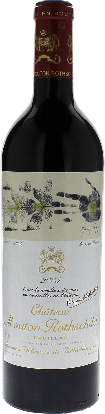 MOUTON ROTHSCHILD 1er Grand cru classé Pauillac Bordeaux rouge 2005