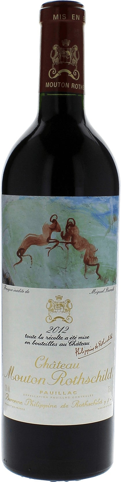 MOUTON ROTHSCHILD 1er Grand cru classé Pauillac Bordeaux rouge 2012