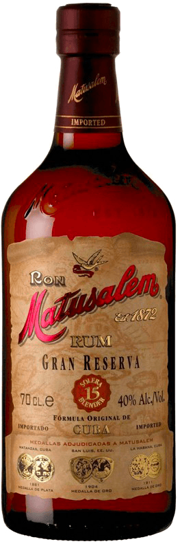 Rhum Republique Dominicaine Matusalem Gran Reserva 15 Rhum Extra Vieux en Solera 40° Rhum