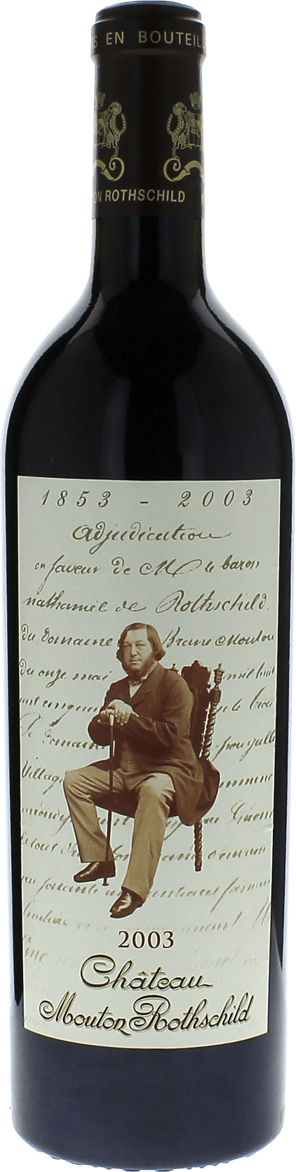 MOUTON ROTHSCHILD 1er Grand cru classé Pauillac Bordeaux rouge 2003