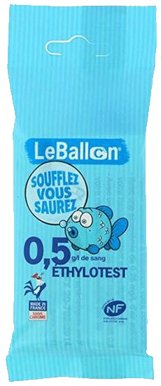 Ethylotest Chimique NF 0,5G sans chrome