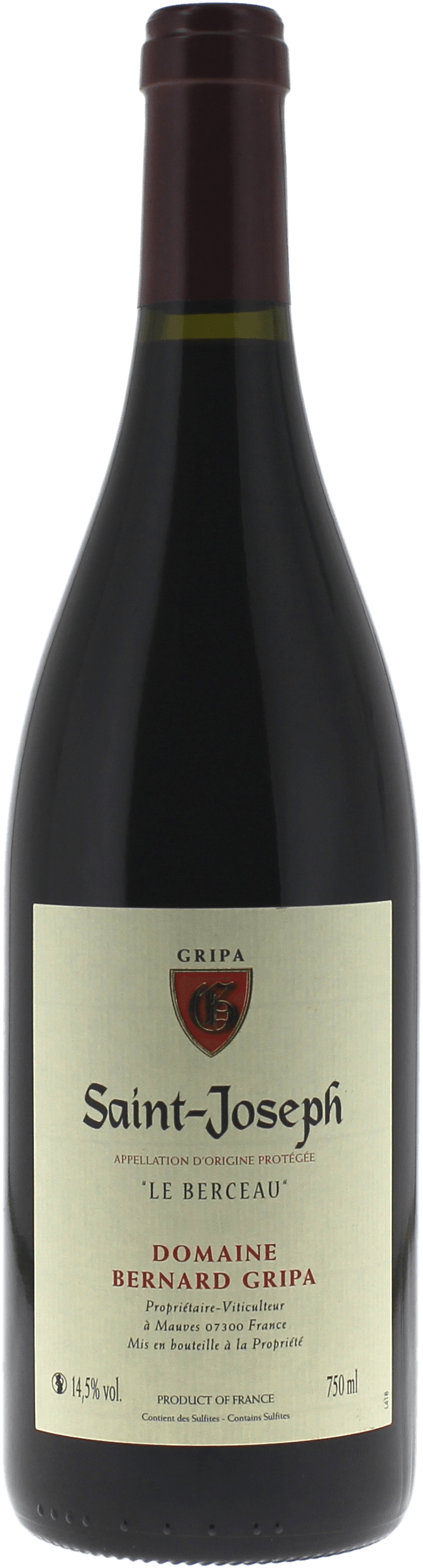 Saint Joseph Gripa Le Berceau St Joseph Vallée du Rhône Rouge 2021