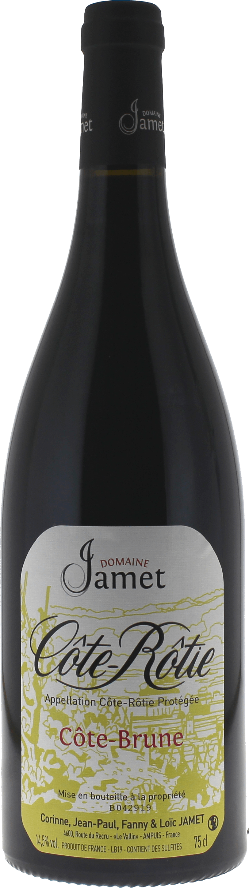 Côte Rotie Côte Brune Jean Paul et Loic Jamet Côte Rotie Vallée du Rhône Rouge 2020