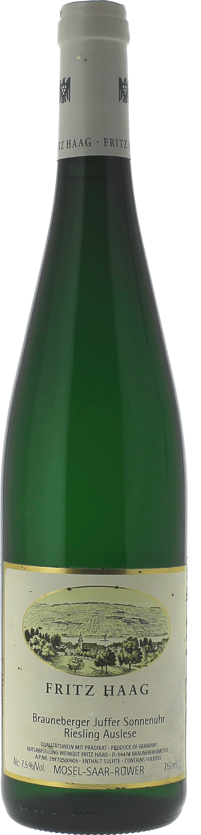 Fritz Haag Riesling Auslese Brauneberger Juffer Sonnenhur Allemagne Vin Allemand 2004