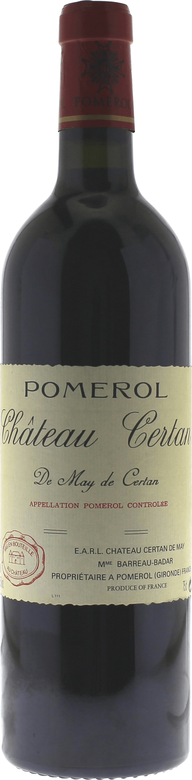 CERTAN DE MAY Pomerol Bordeaux rouge 2021