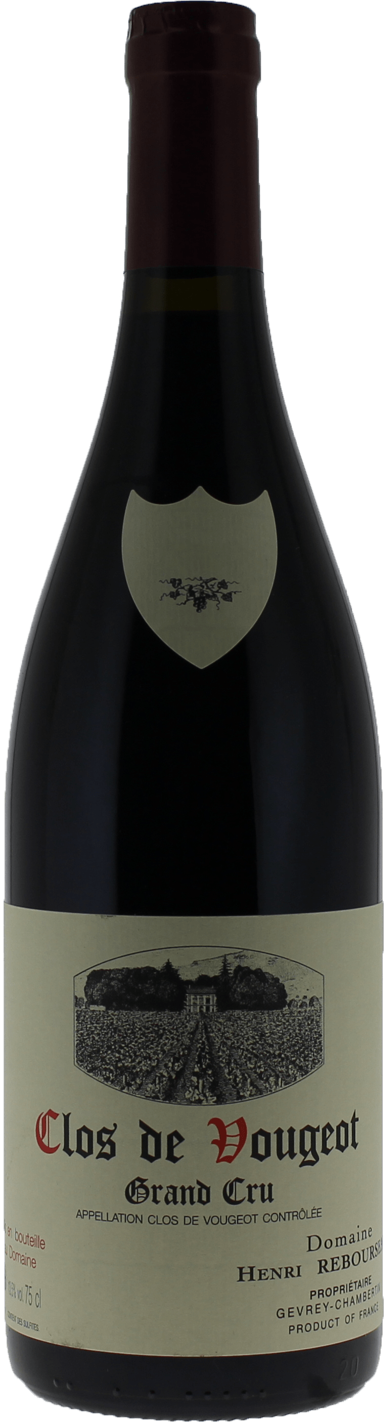 Clos de Vougeot Grand Cru Domaine REBOURSEAU Henri Bourgogne rouge 2021