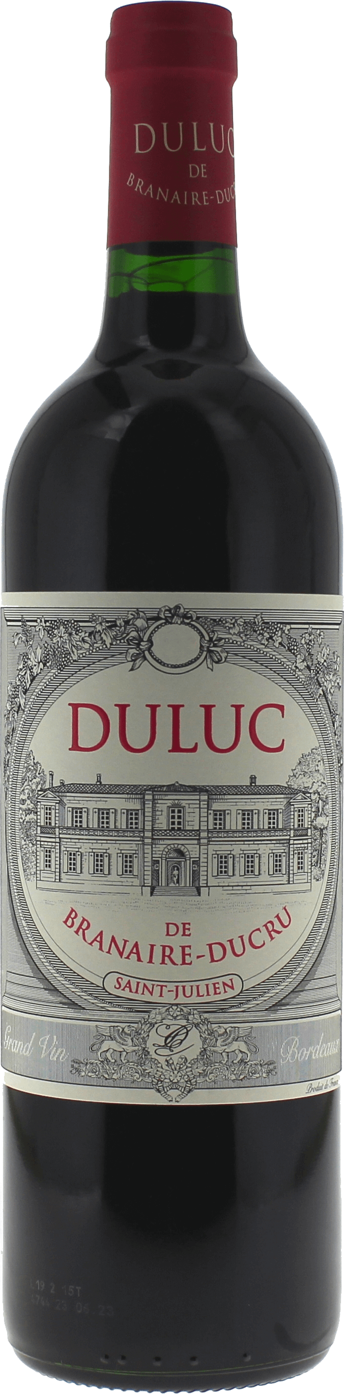 Duluc de Branaire Ducru 2nd vin de Branaire Ducru Saint-Julien Bordeaux rouge 2019
