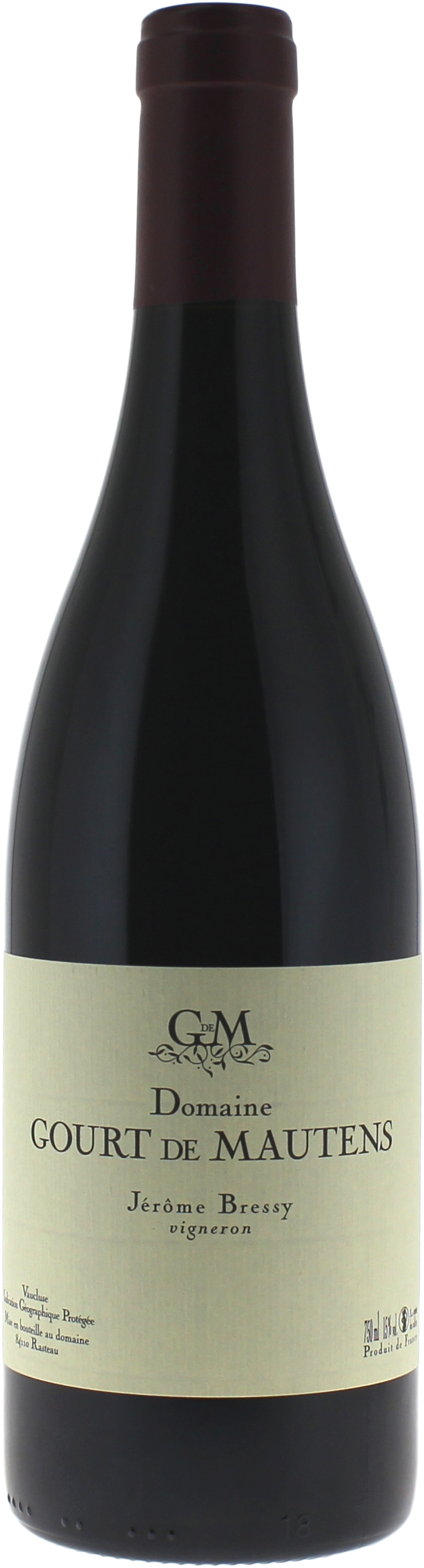 Gourt de Mautens Rouge Jérôme Bressy IGP Vaucluse Vallée du Rhône Rouge 2019