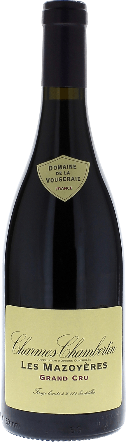 Charmes Chambertin Les Mazoyères Grand Cru Domaine VOUGERAIE Bourgogne rouge 2023