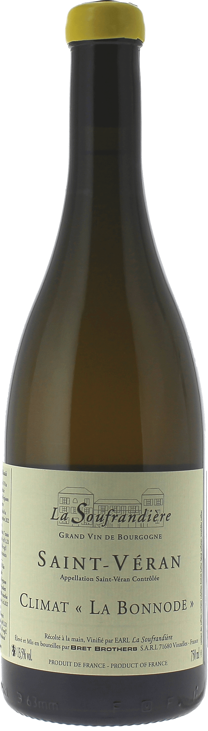 Saint Véran Climat "La Bonnode" La Soufrandière Domaine BRET BROTHERS Bourgogne blanc 2023