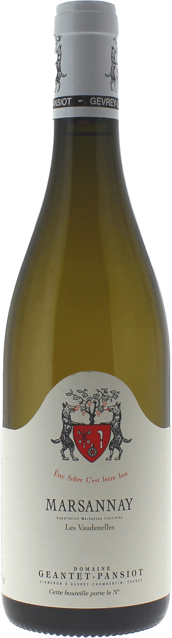 Marsannay Blanc les Vaudenelles Domaine GEANTET PANSIOT Bourgogne blanc 2023