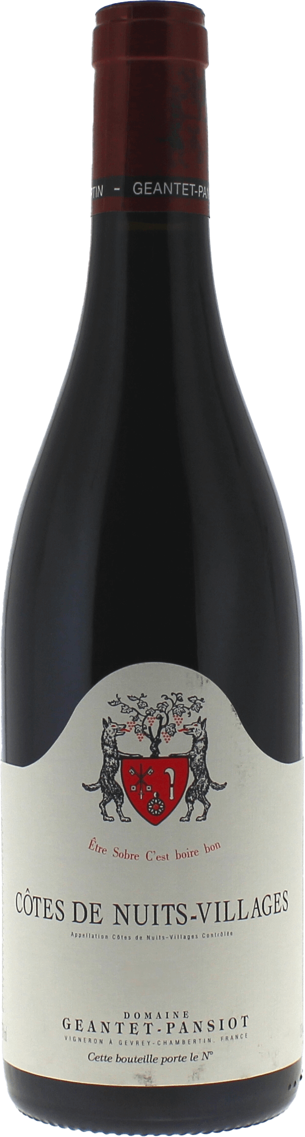 Cotes de Nuits Villages Domaine GEANTET PANSIOT Bourgogne rouge 2023