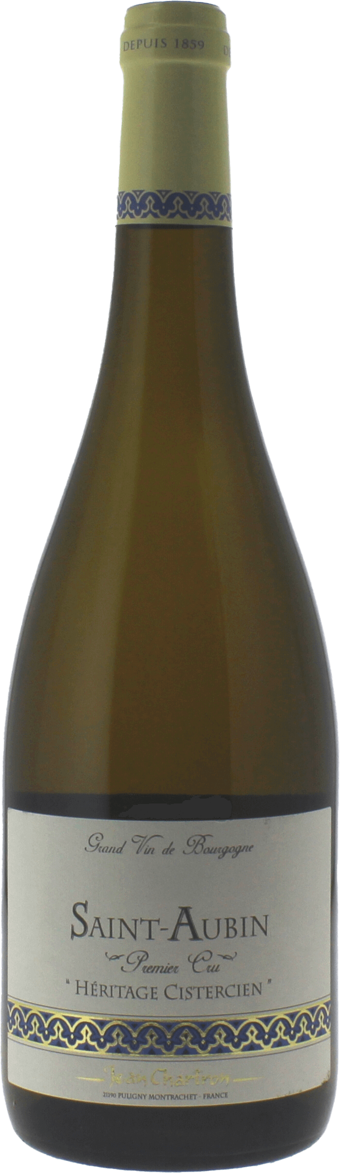 Saint Aubin 1er Cru Héritage Cistercien Domaine CHARTRON Jean Bourgogne blanc 2023