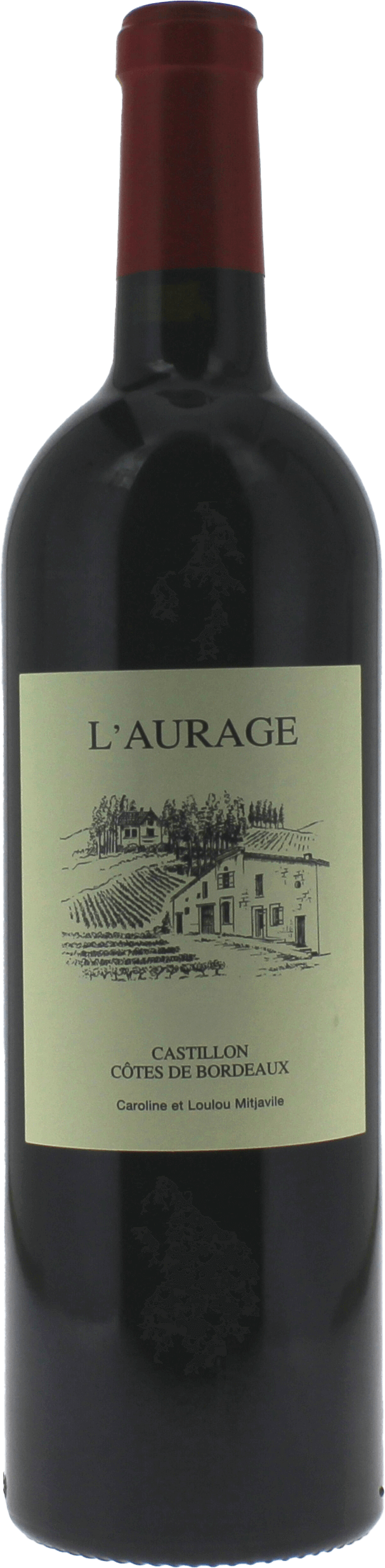DOMAINE DE L'AURAGE° CÔTES DE CASTILLON Bordeaux rouge 2016