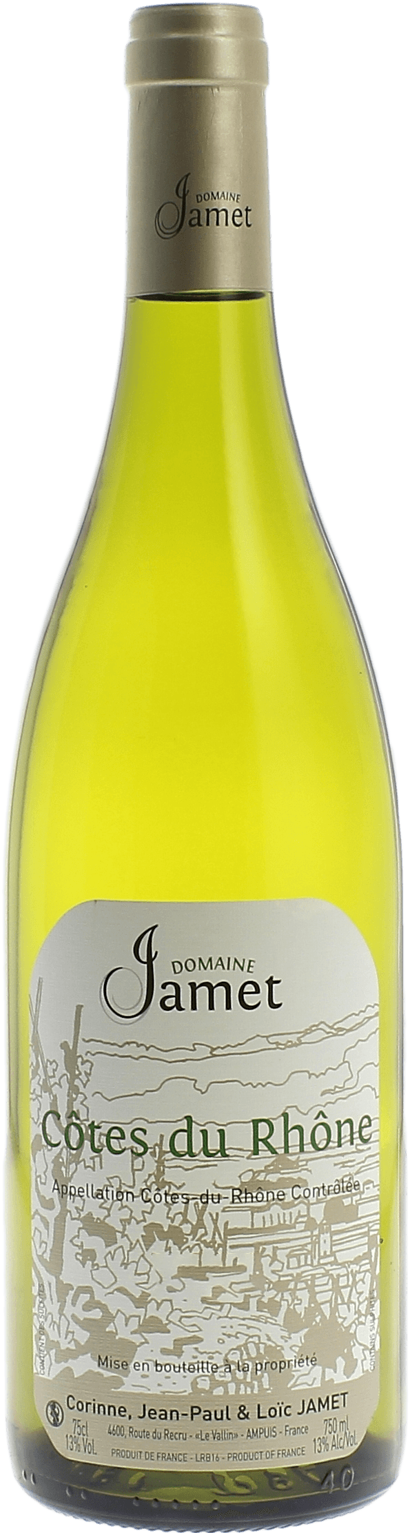 Côtes du Rhône blanc Jamet Côtes du Rhone Vallée du Rhône Blanc 2024