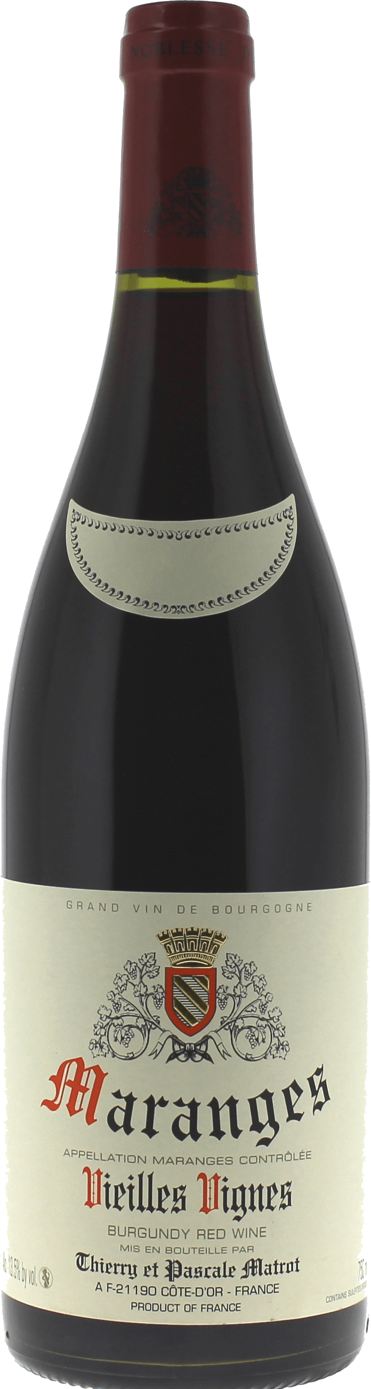 Maranges Rouge Domaine MATROT Bourgogne rouge 2023