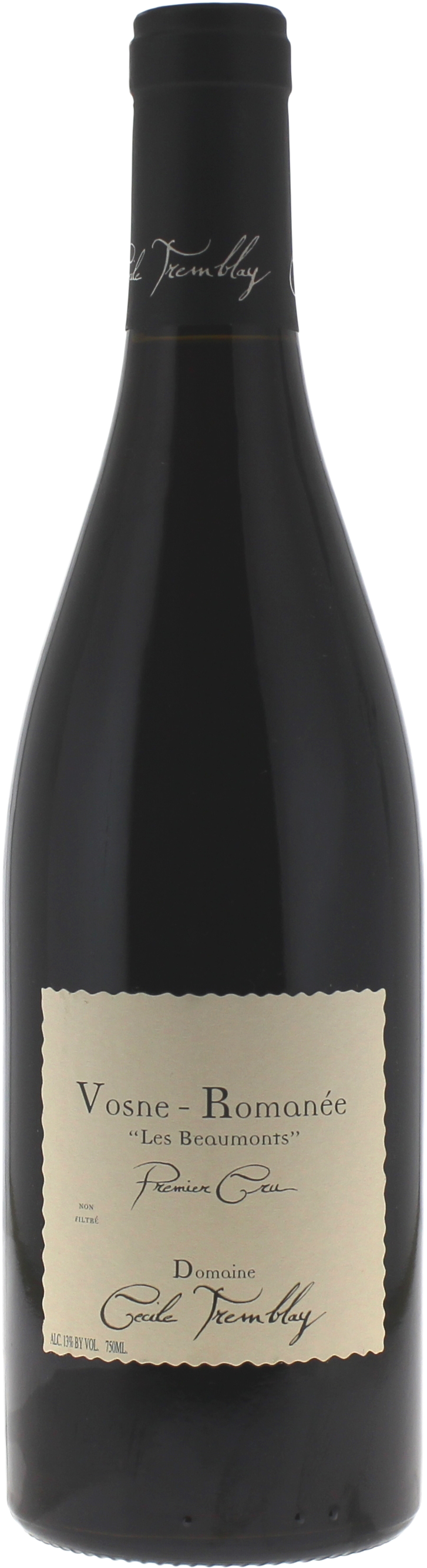 Vosne Romanée 1er cru les Beaumonts Domaine TREMBLAY Cécile Bourgogne rouge 2018