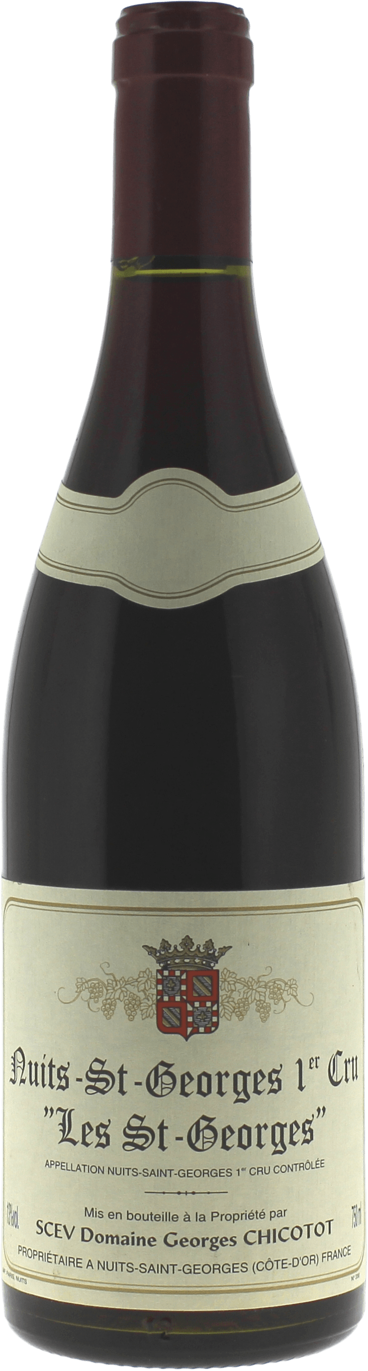 Nuits Saint Georges Les Saint Georges Domaine CHICOTOT Bourgogne rouge 1996