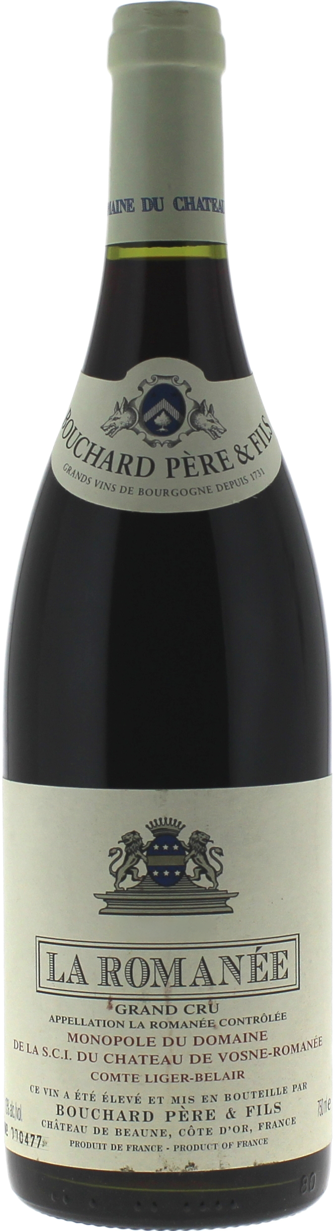 La Romanée BOUCHARD Père et fils Bourgogne rouge 1982