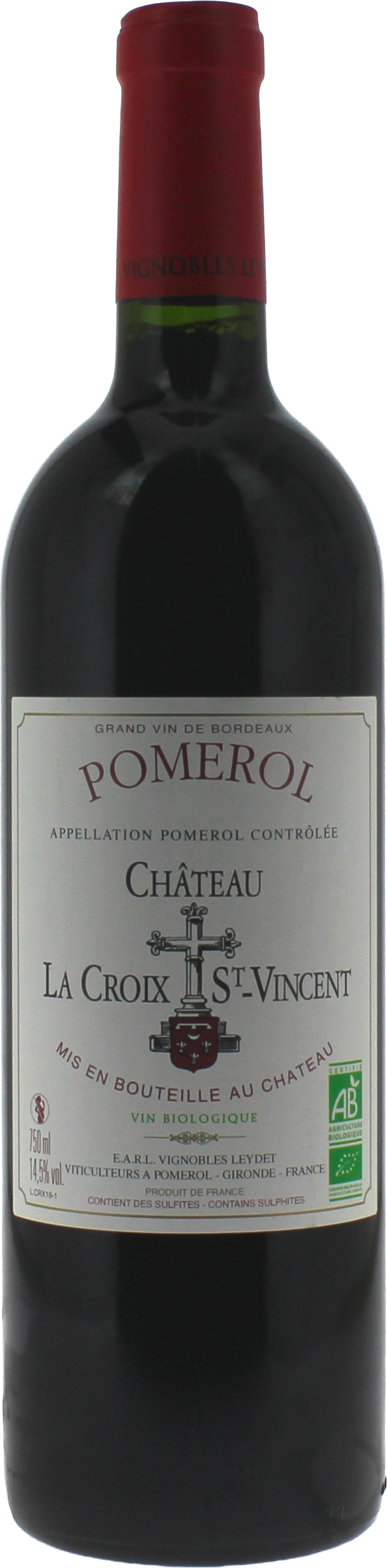 LA CROIX ST VINCENT Pomerol Bordeaux rouge 2019