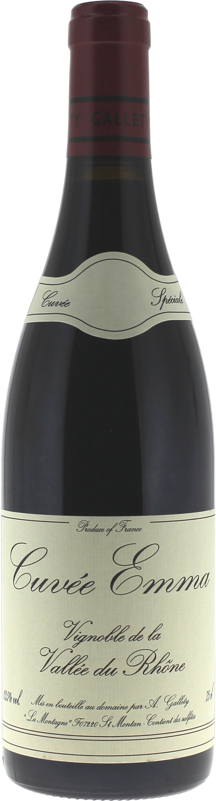 Côtes du Vivarais Domaine Gallety Cuvée Emma Côtes du Vivarais Vallée du Rhône Rouge 2022