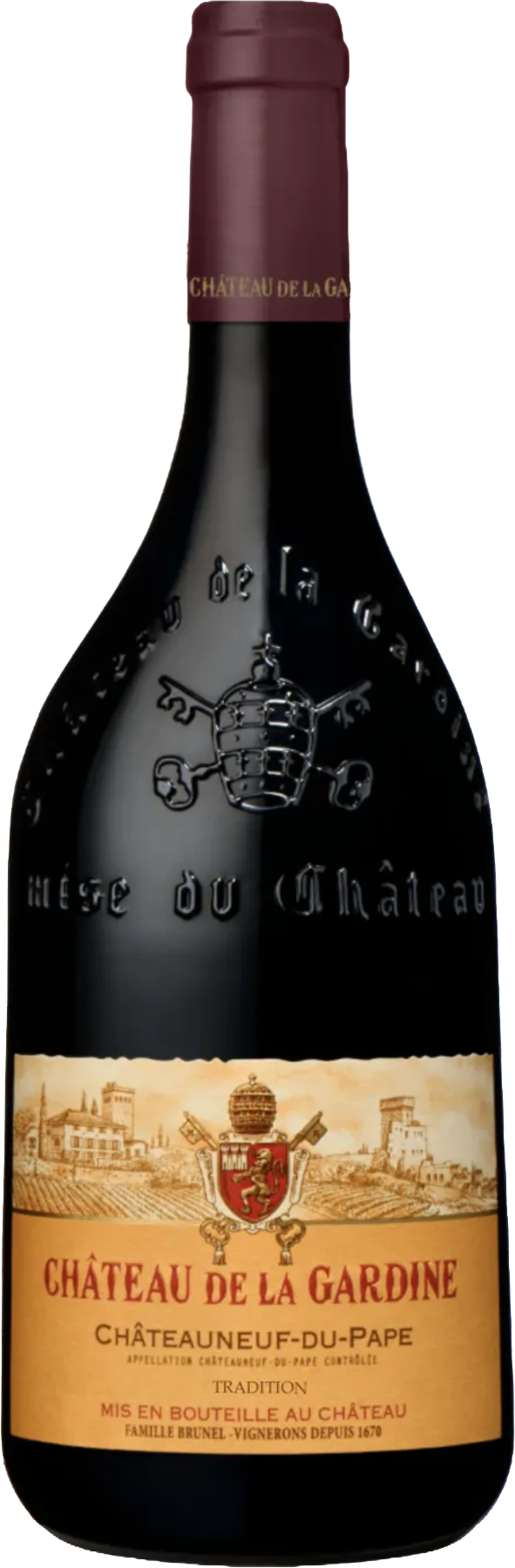 Châteauneuf-du-Pape Château de la Gardine Châteauneuf-du-Pape Vallée du Rhône Rouge 1975