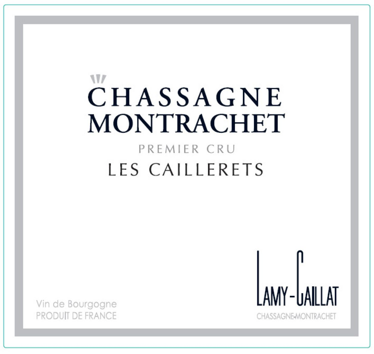 Chassagne Montrachet 1er Cru Caillerets. Domaine LAMY CAILLAT Bourgogne blanc 2016 2016