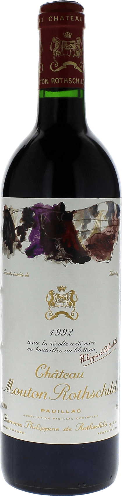 Mouton rothschild 1992 1er Grand cru class Pauillac, Bordeaux rouge