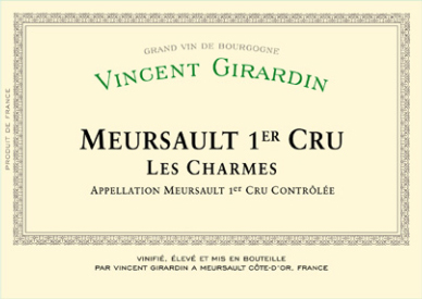Meursault charmes du dessus 2006 Domaine GIRARDIN Vincent, Bourgogne blanc