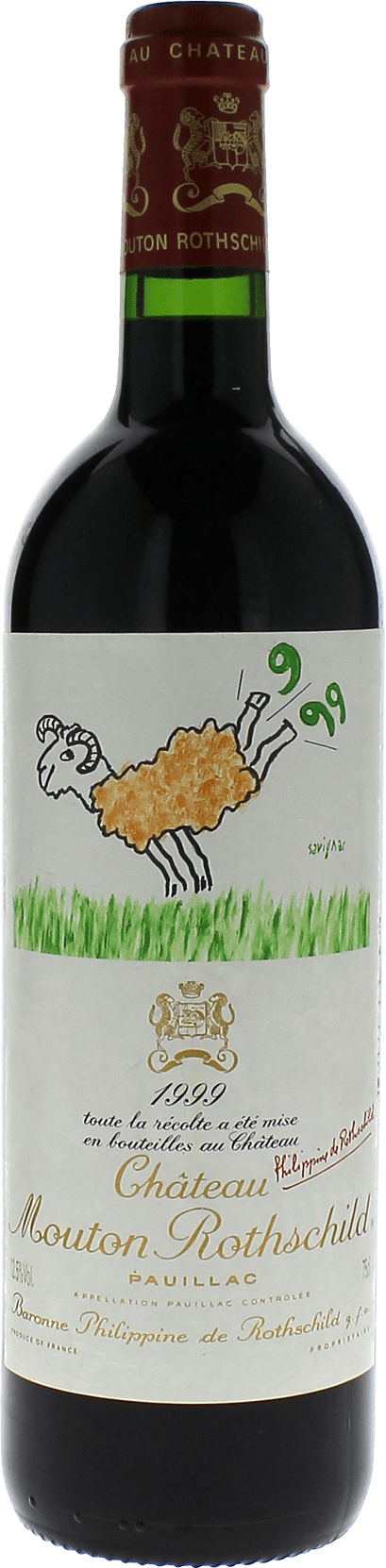 Mouton rothschild 1999 1er Grand cru class Pauillac, Bordeaux rouge