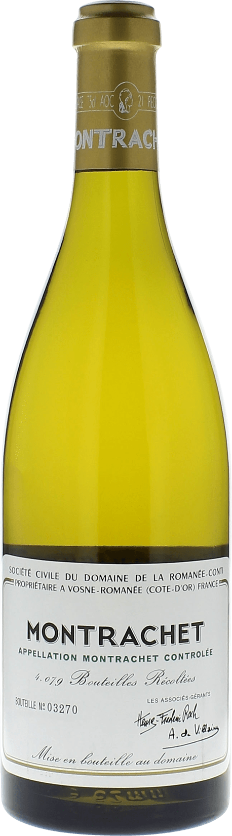 Montrachet grand cru 2007 Domaine ROMANEE CONTI, Bourgogne blanc