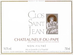 Clos saint jean 2011  Chteauneuf-du-Pape, Valle du Rhne Rouge