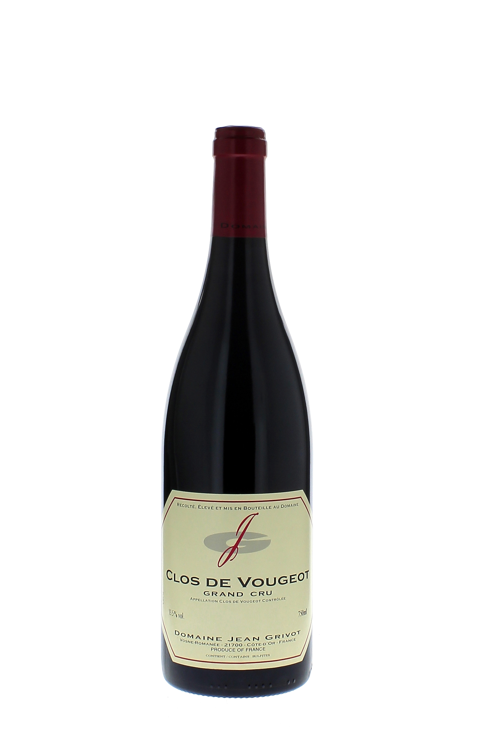 Clos vougeot grand cru 2012 Domaine GRIVOT, Bourgogne rouge