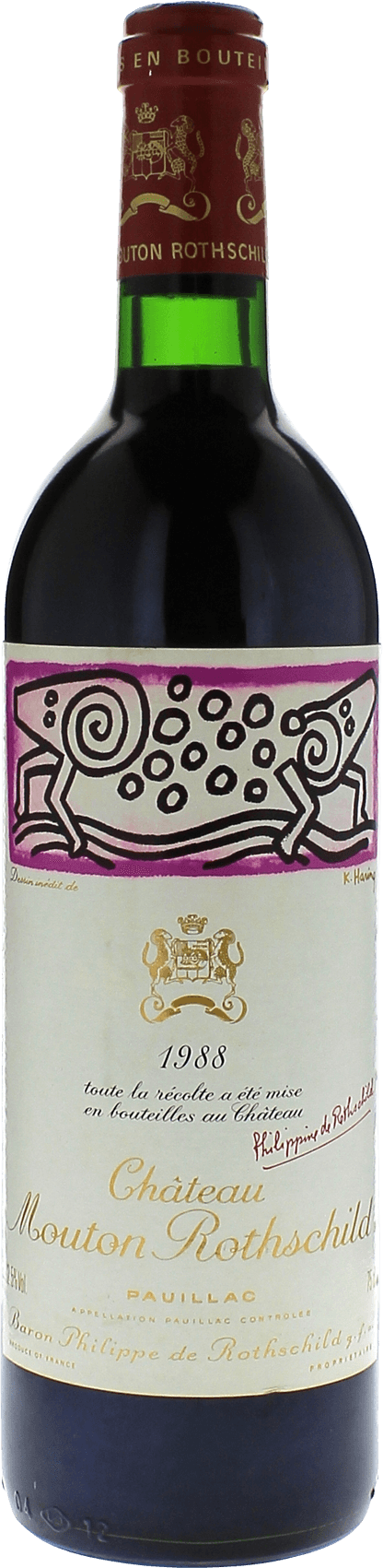 Mouton rothschild 1988 1er Grand cru class� Pauillac, Bordeaux rouge