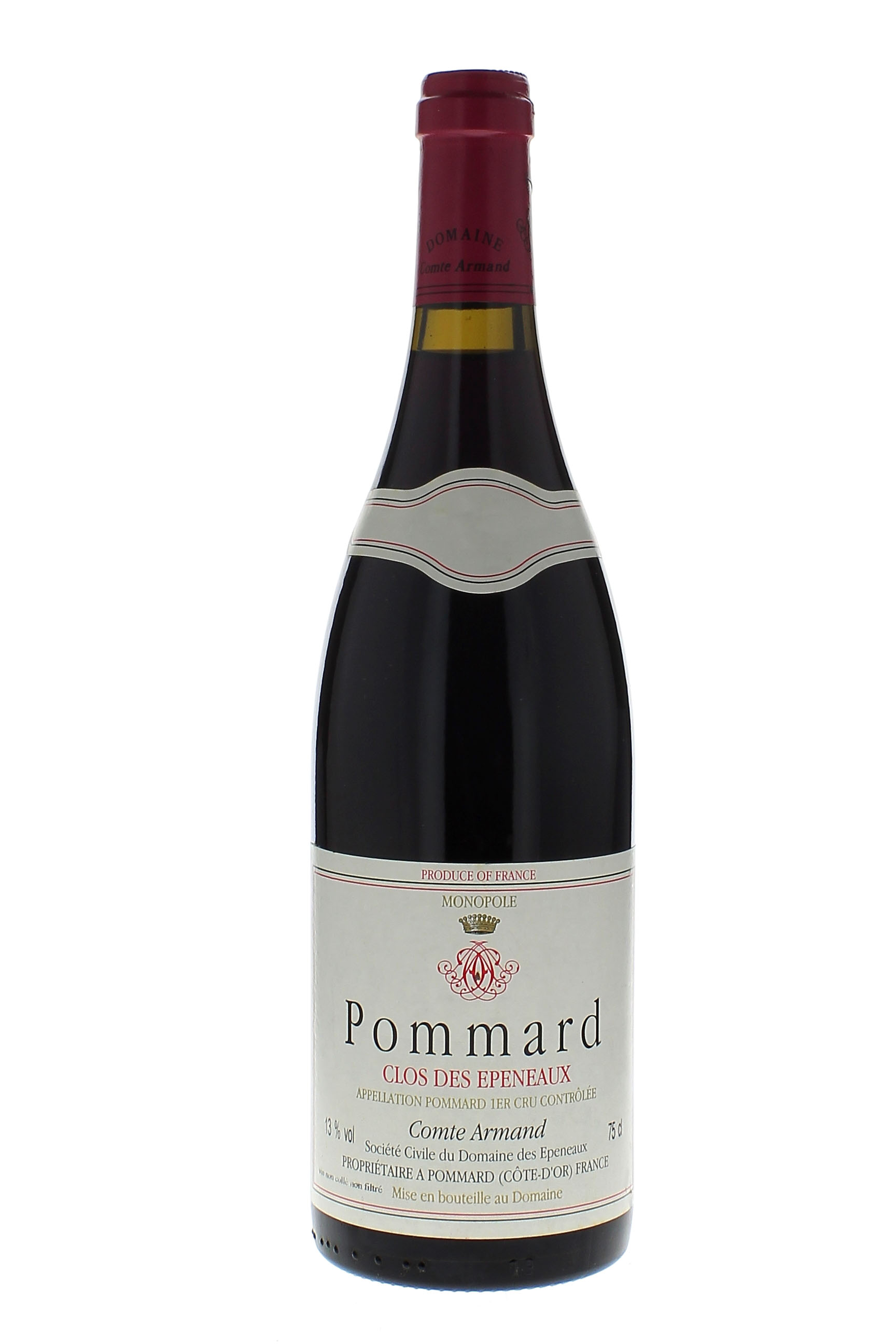 Pommard clos des epeneaux 1er cru 2003 Domaine Comte ARMAND, Bourgogne rouge