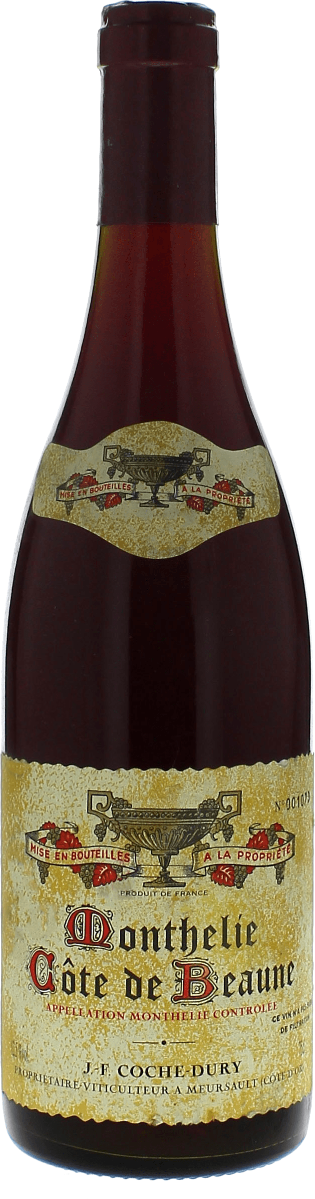 Monthelie rouge 2015 Domaine COCHE-DURY, Bourgogne rouge