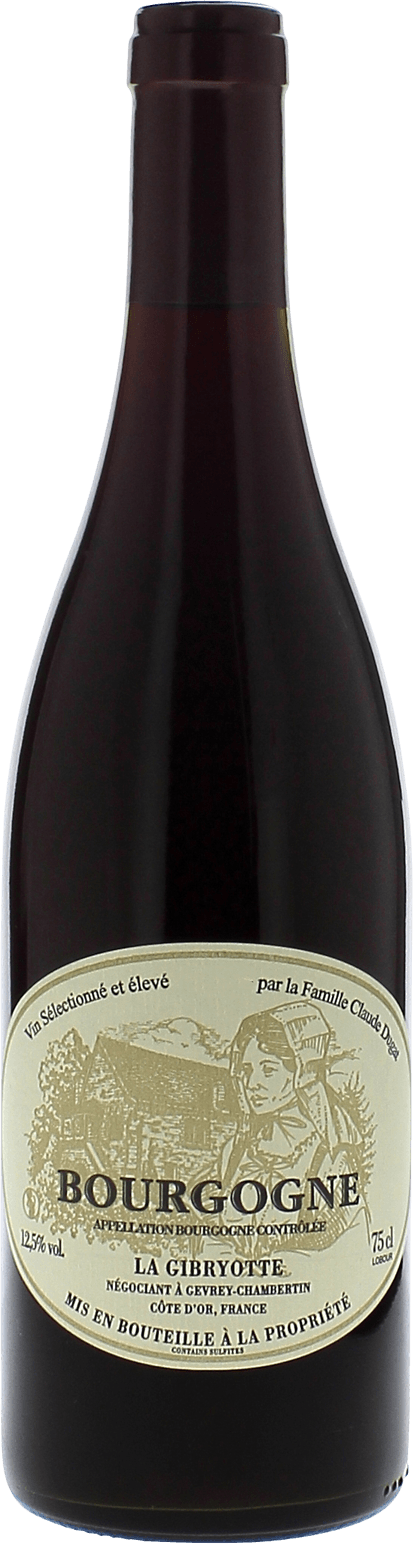 Bourgogne rouge 2016  LA GIBRYOTTE (Famille Claude DUGAT), Bourgogne rouge