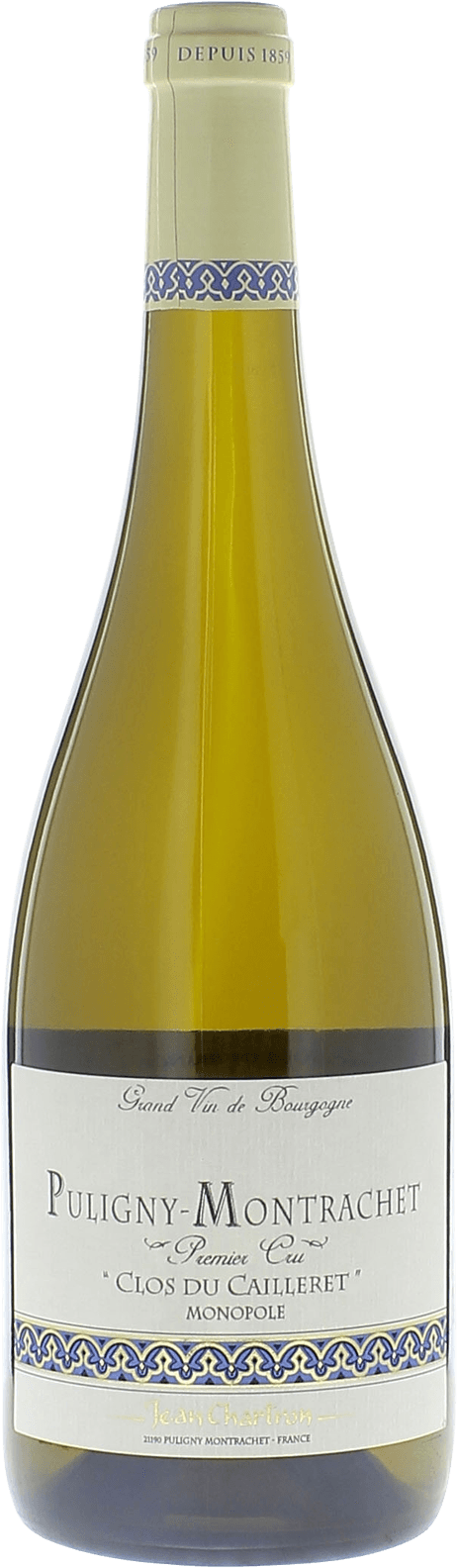 Puligny montrachet 1er cru clos du cailleret 2017 Domaine CHARTRON Jean, Bourgogne blanc