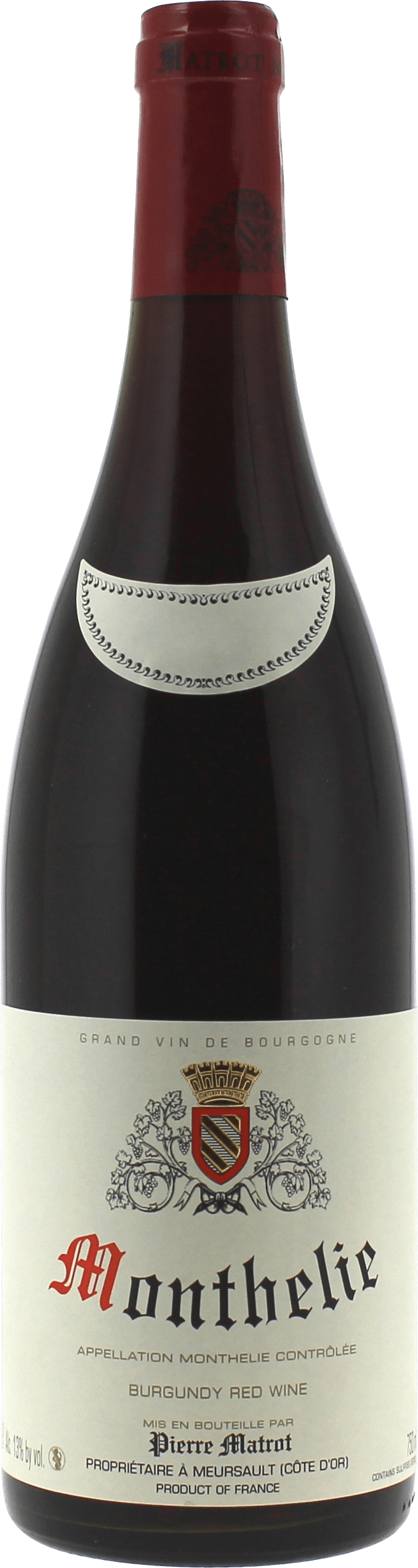 Monthelie 2015 Domaine MATROT, Bourgogne rouge