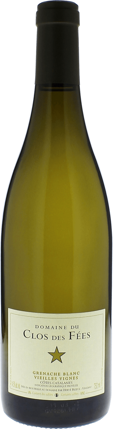 Clos des fes vieilles vignes blanc herv bizeul 2017  Vin de France, Roussillon Blanc