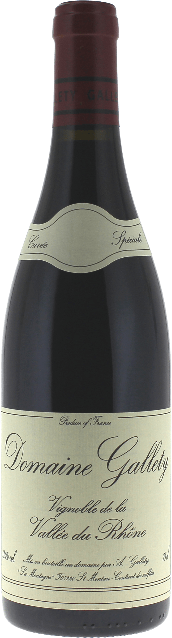 Ctes du vivarais domaine gallety 2016  Ctes du Vivarais, Valle du Rhne Rouge