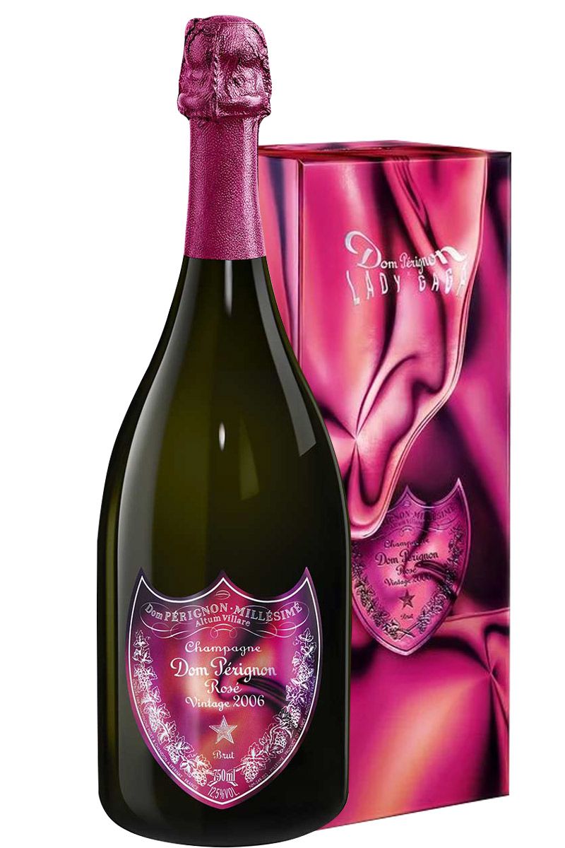 Dom prignon ros en coffret dition lady gaga 2006  Moet et chandon, Champagne