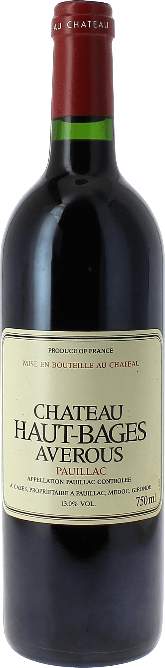 Haut bages averous 1999  Pauillac, Bordeaux rouge