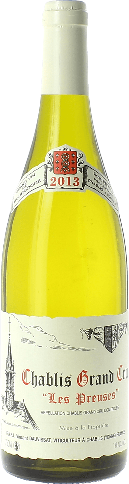 Chablis grand cru les preuses 2015 Domaine DAUVISSAT, Bourgogne blanc