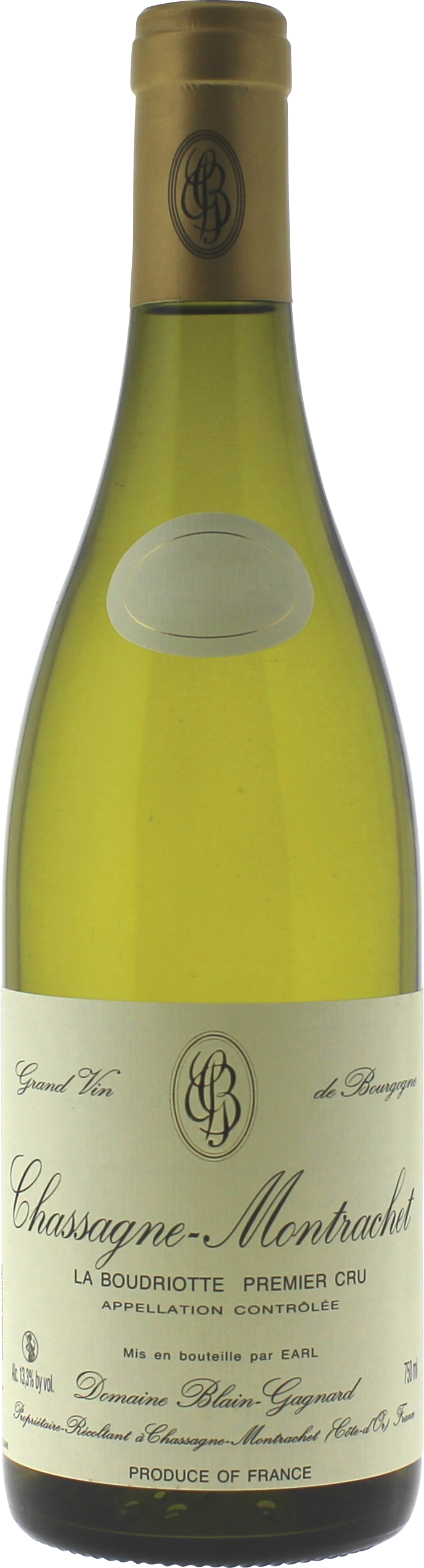 Chassagne montrachet 1er cru boudriotte 2020 Domaine BLAIN GAGNARD, Bourgogne blanc