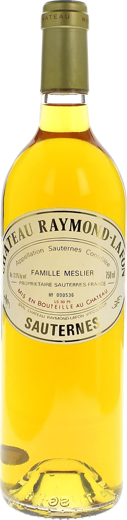 Raymond lafon 1990  Sauternes, Bordeaux blanc