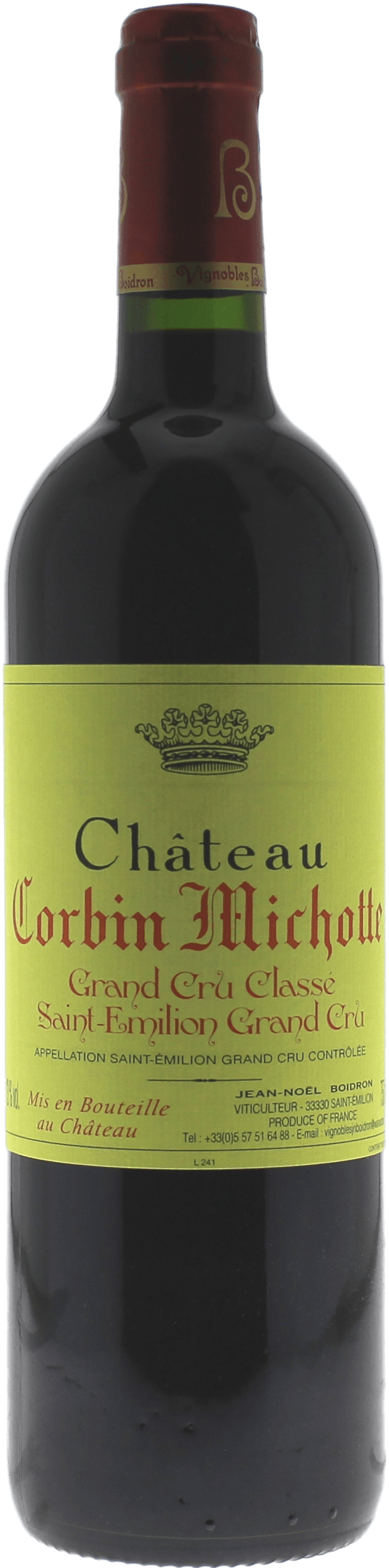 Corbin michotte 1995  Saint-Emilion, Bordeaux rouge