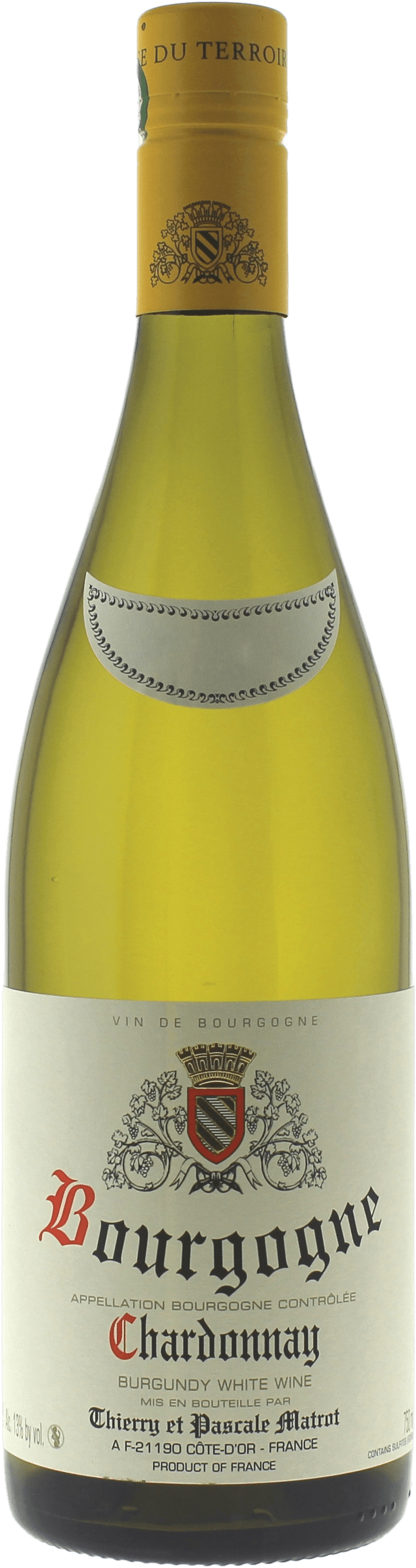 Bourgogne chardonnay 2020 Domaine MATROT, Bourgogne blanc