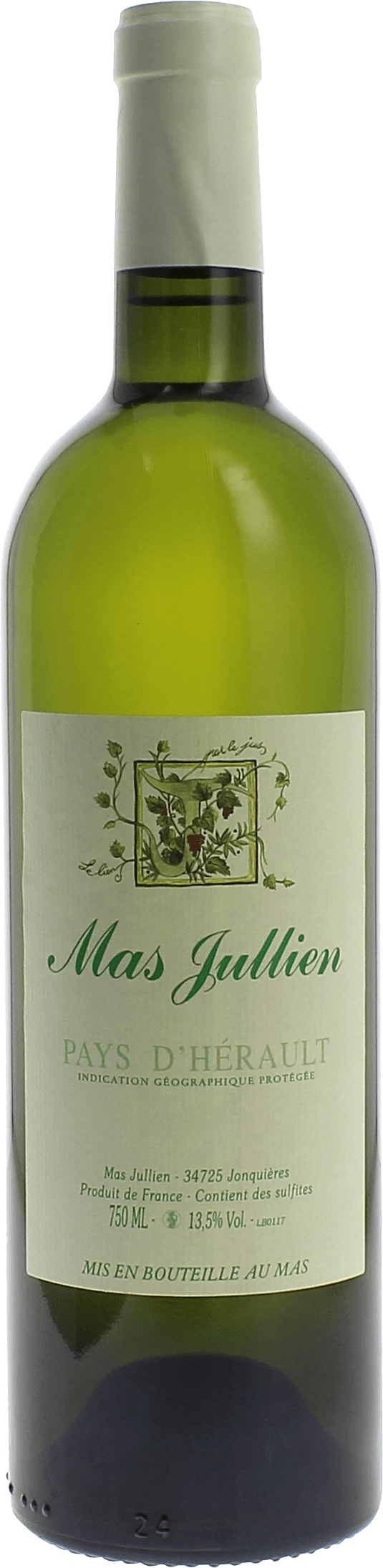 Mas jullien blanc 2021  IGP Pays d'Herault, Languedoc