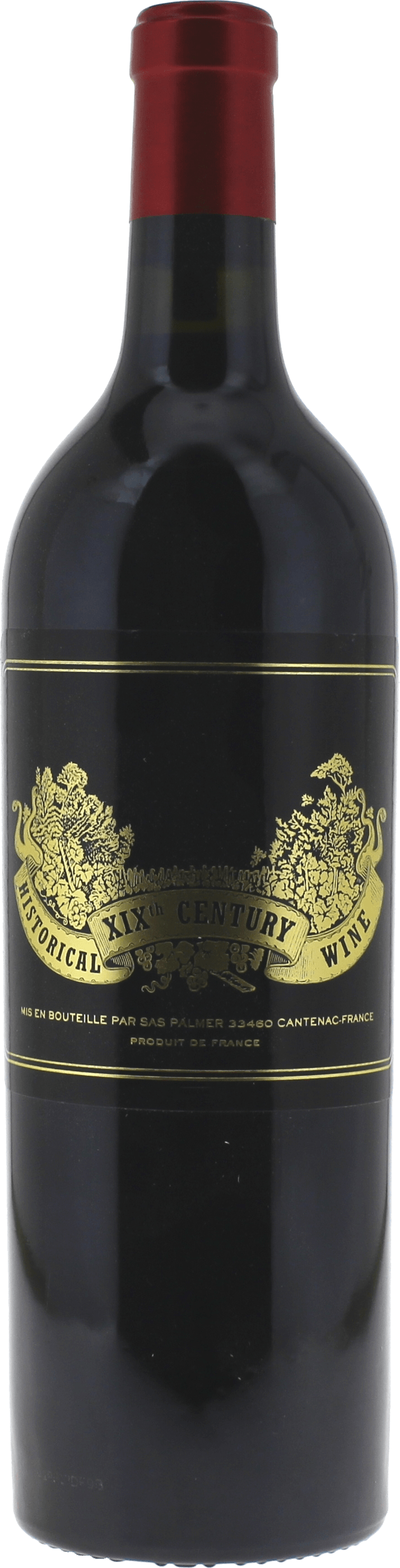 Historical 19 century wine blend chateau palmer 2017 3me Grand cru class Margaux, Bordeaux rouge